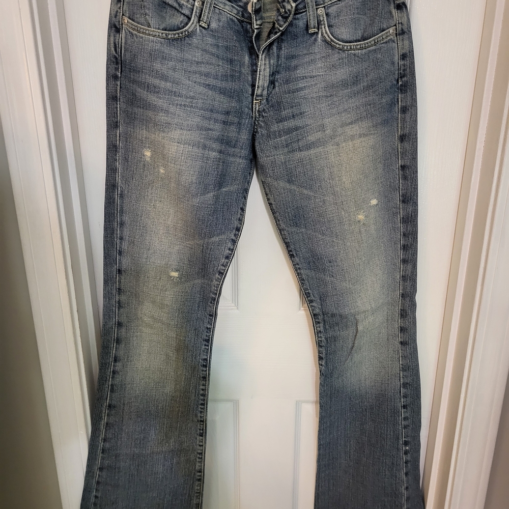 Paper Denim & Cloth Blue Flare Wide Leg Jeans